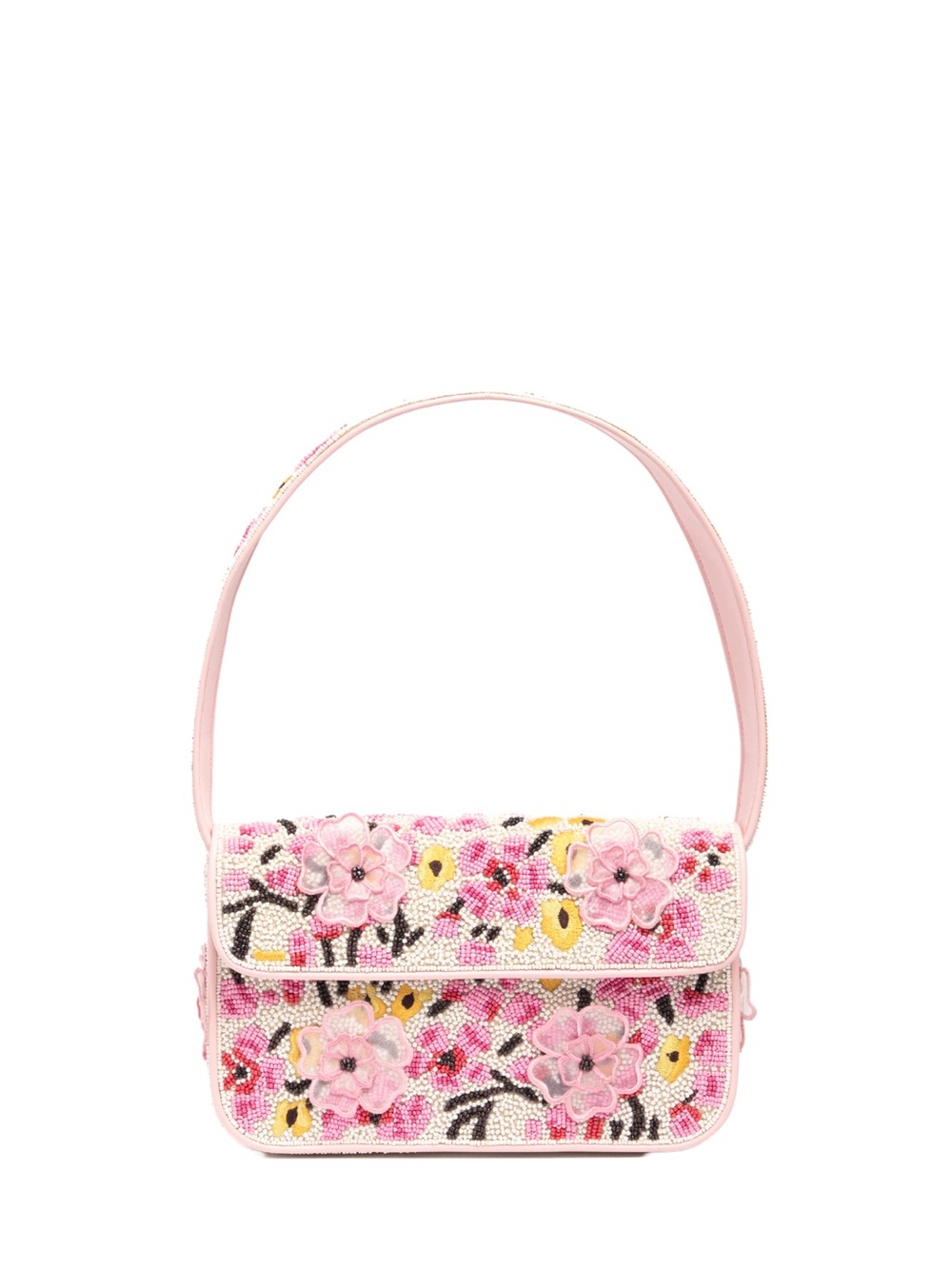 STAUD Tommy Beaded Shoulder Bag Floral Tapestry chic coquette girly garden party